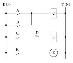 第2図　横書き展開接続図