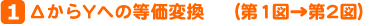 1　ΔからYへの等価変換　（第1図→第2図）